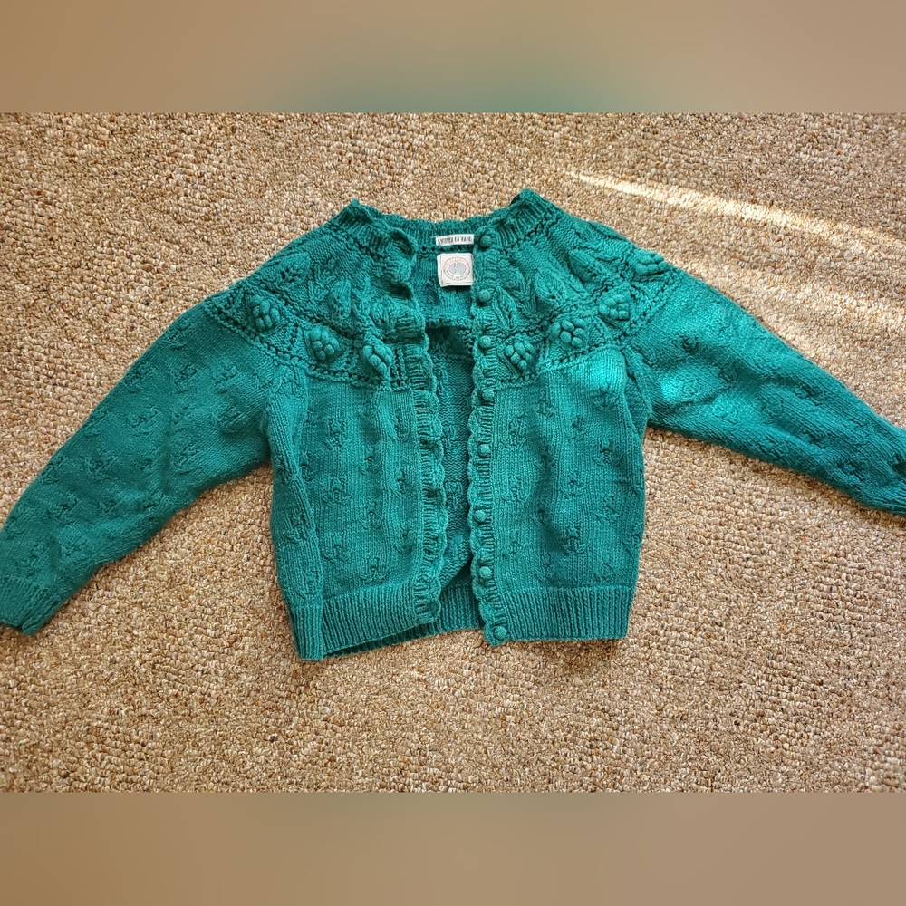 Vintage hand knitted cape isle knitters cardigan